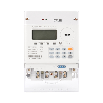 GPRS-1P スマート電気メーター IP 54 格付け 無線電気メーター 容易な配備と保守のための CA168-J STS プリペイドメーター