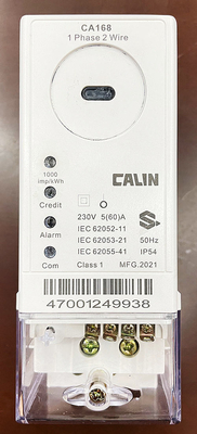 単一フェーズIP54は電気のメートルRF PLC GPRSコミュニケーションを前払いした